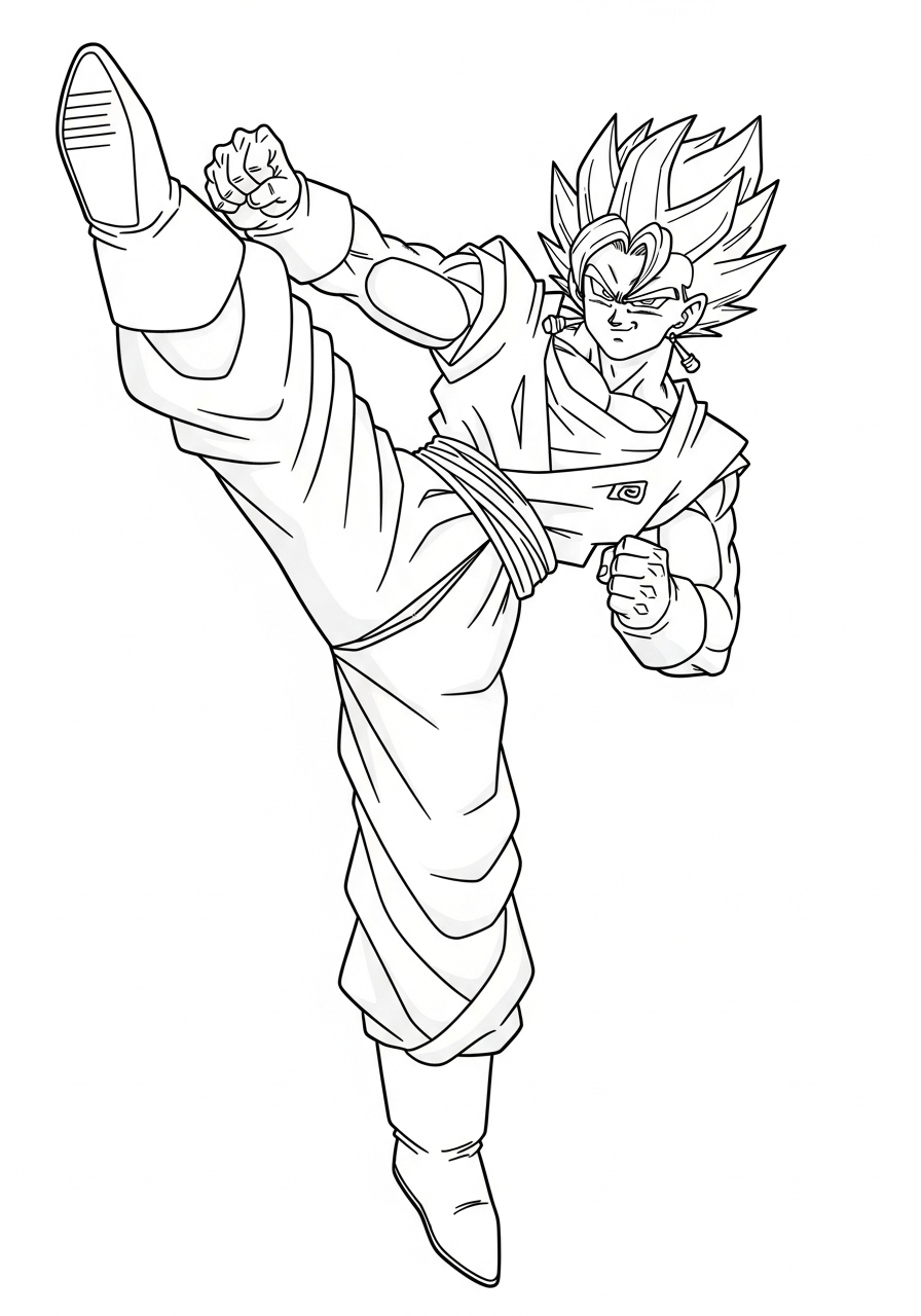 Vegito 10 immagini da colorare di Vegito