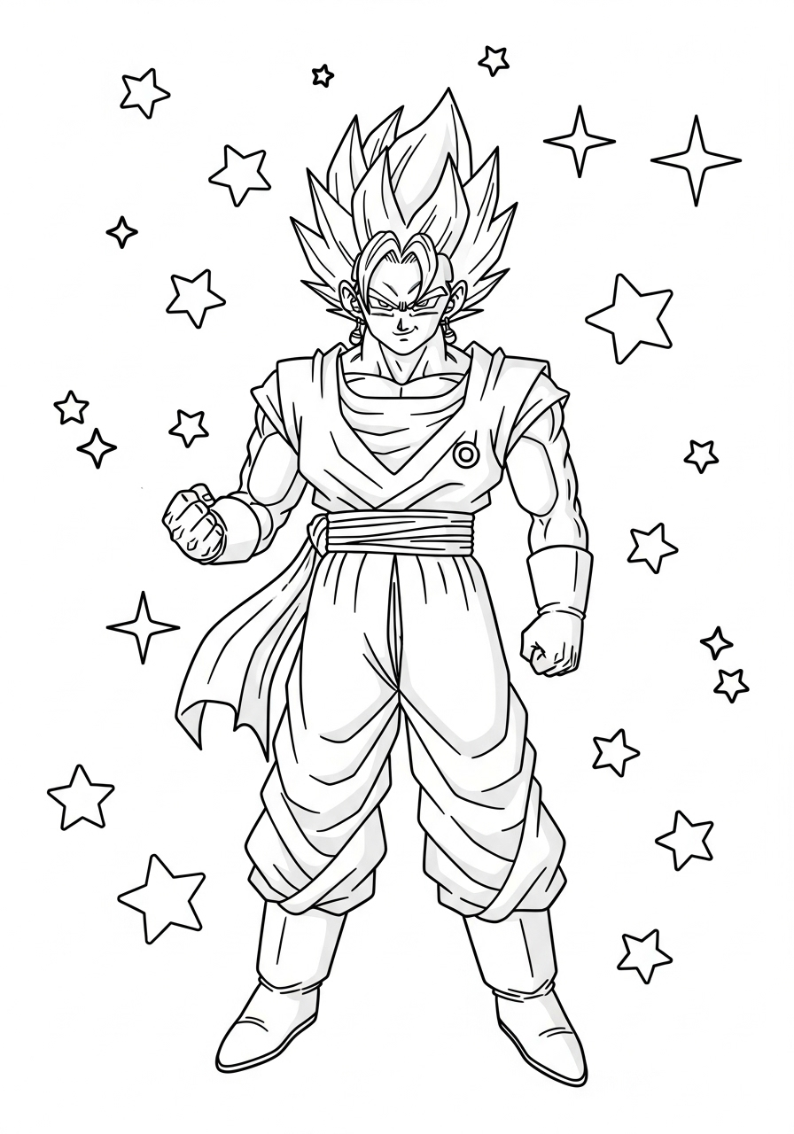 Vegito 8 Vegito disegno da colorare facile