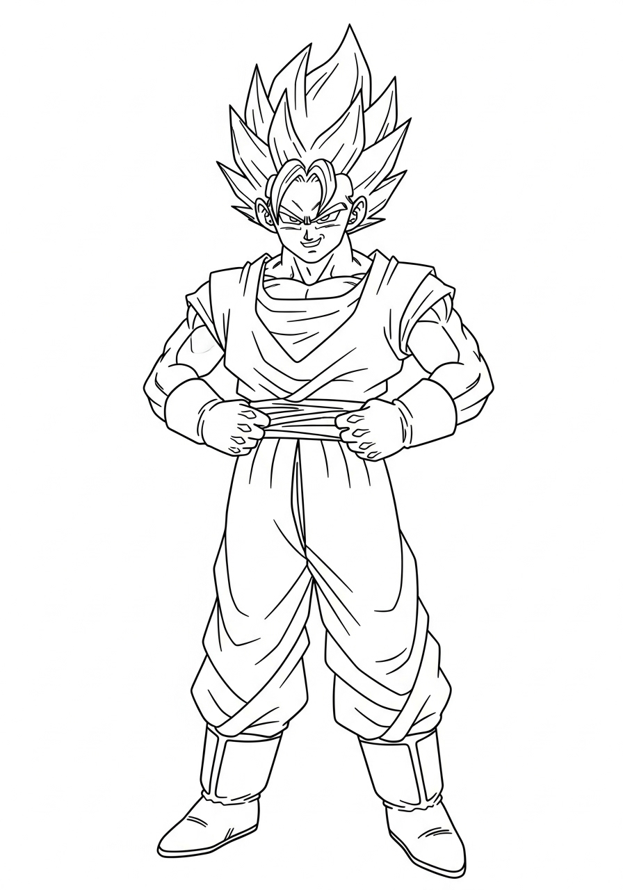 Vegito 5 Vegito da colorare per bambini