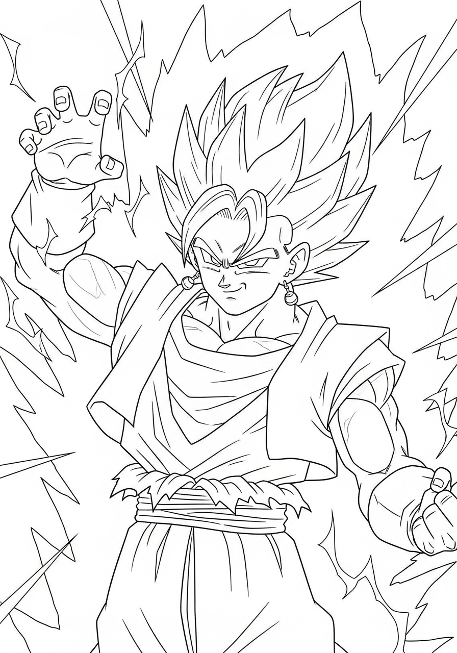 Vegito 4 disegni Vegito da colorare pdf