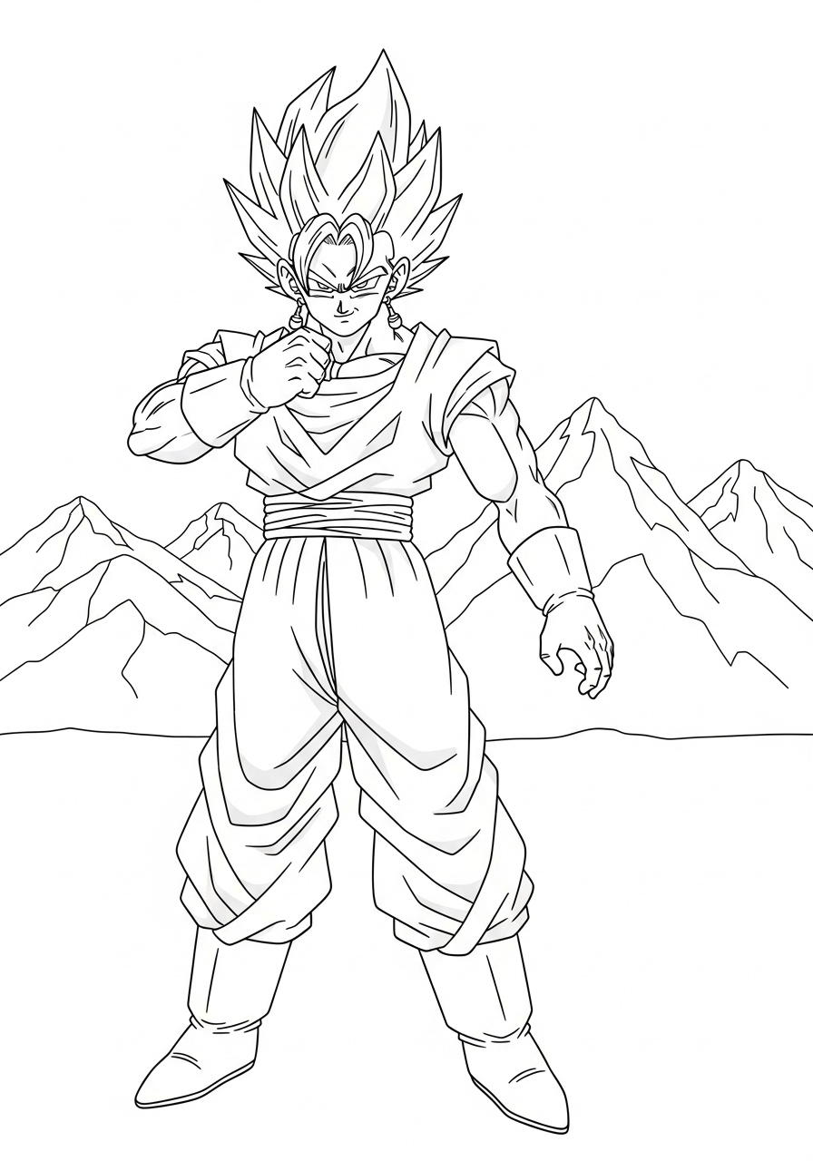 Vegito 3 Vegito da colorare e stampare gratis