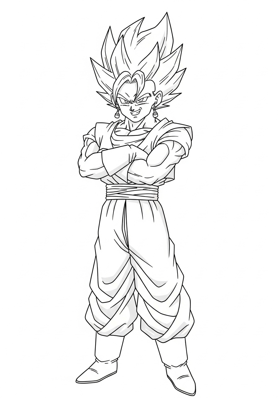 Vegito 20 immagini da stampare e colorare di Vegito