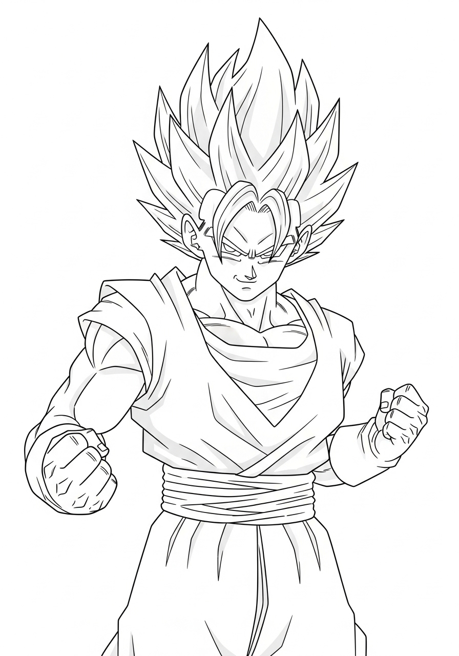 Vegito 19 Vegito disegno da colorare facile 1