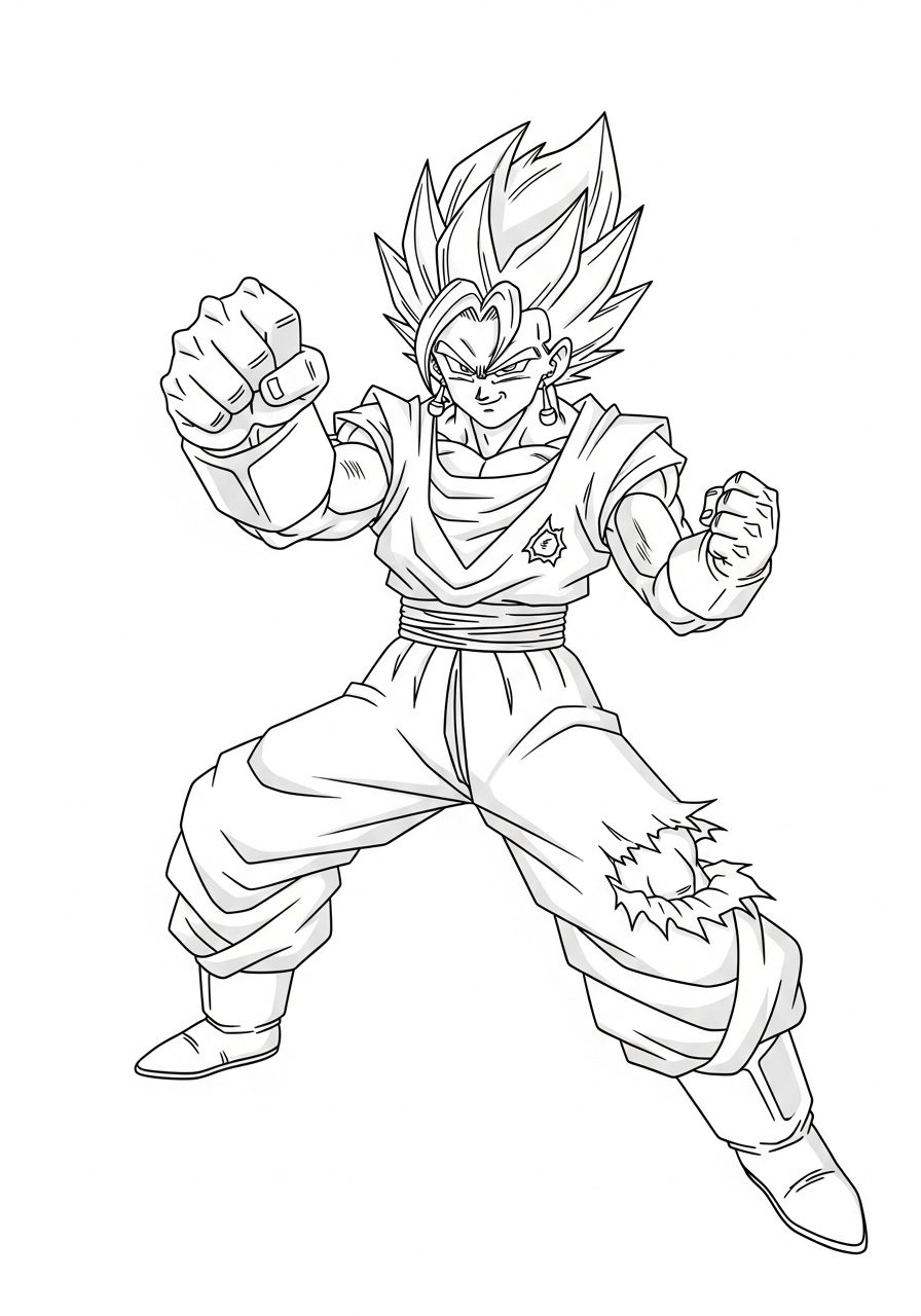 Vegito 17 disegni di Vegito da colorare per bambini