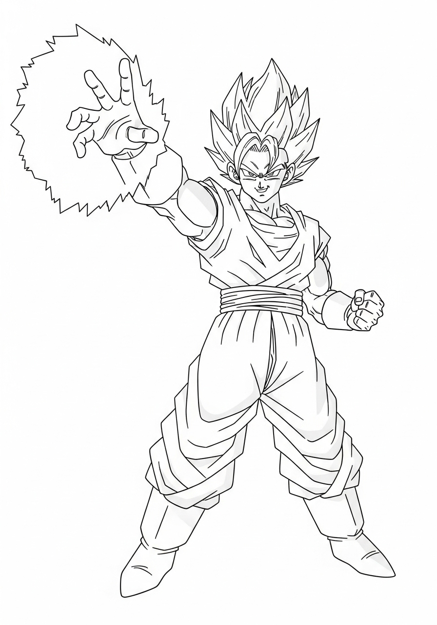 Vegito 16 disegno di Vegito da stampare e colorare 1