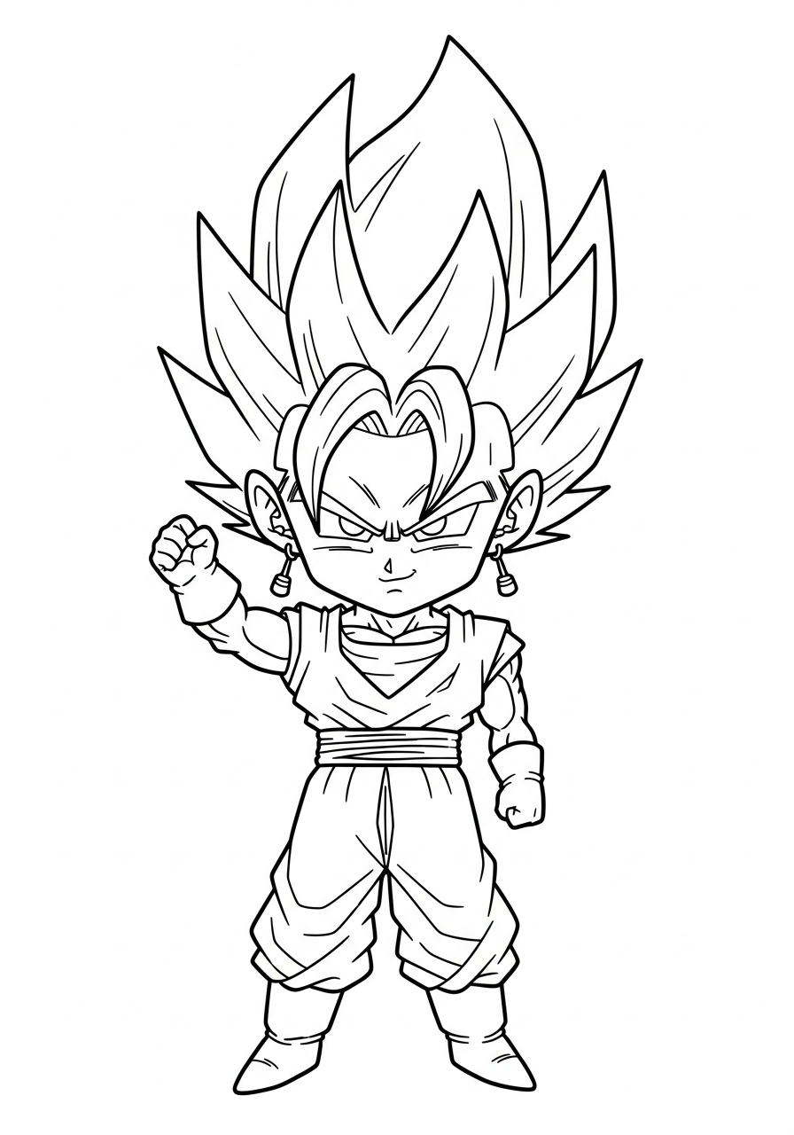 Vegito 14 disegno di Vegito da stampare e colorare
