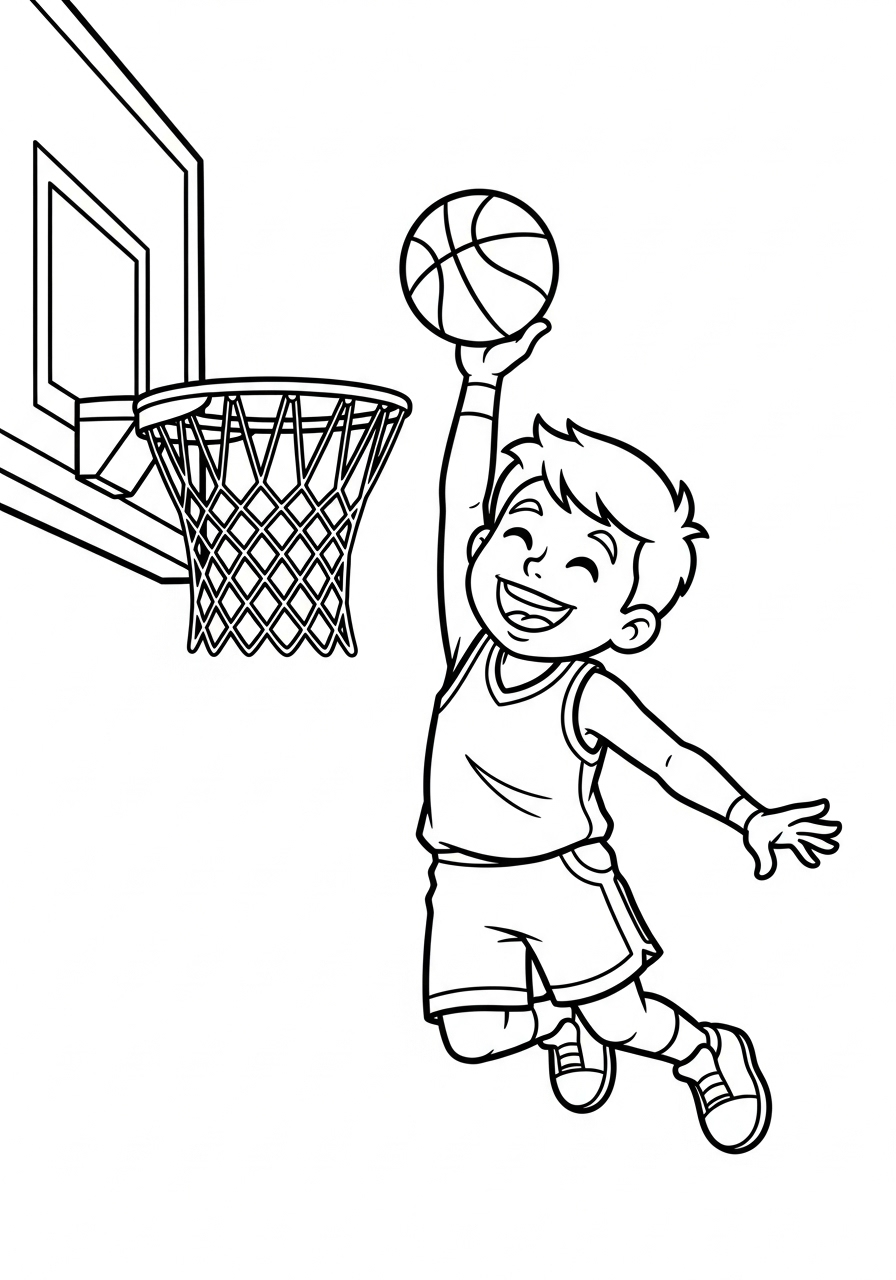 Pallacanestro 8 pallacanestro da stampare e colorare per bambini