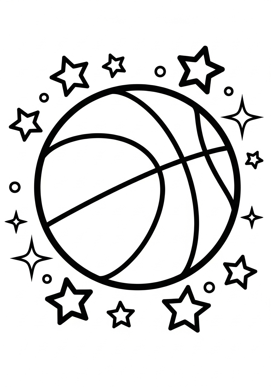 Pallacanestro 3 pallacanestro disegno facile da colorare