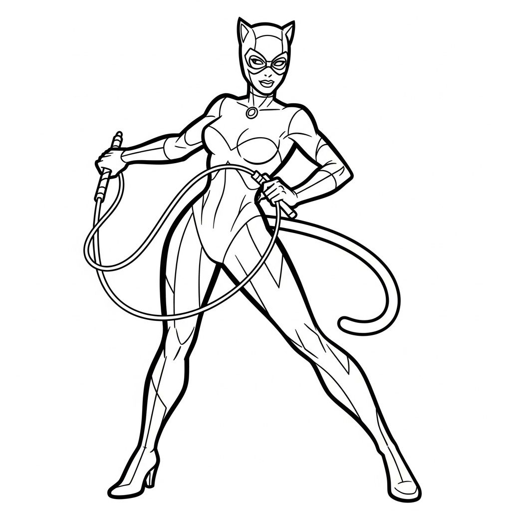 Catwoman da colorare thumbnail