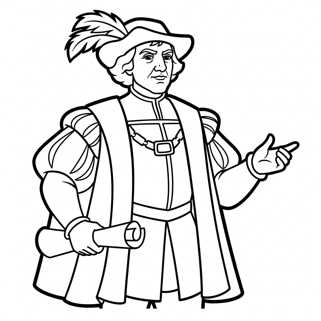 Christopher Columbus da colorare thumbnail