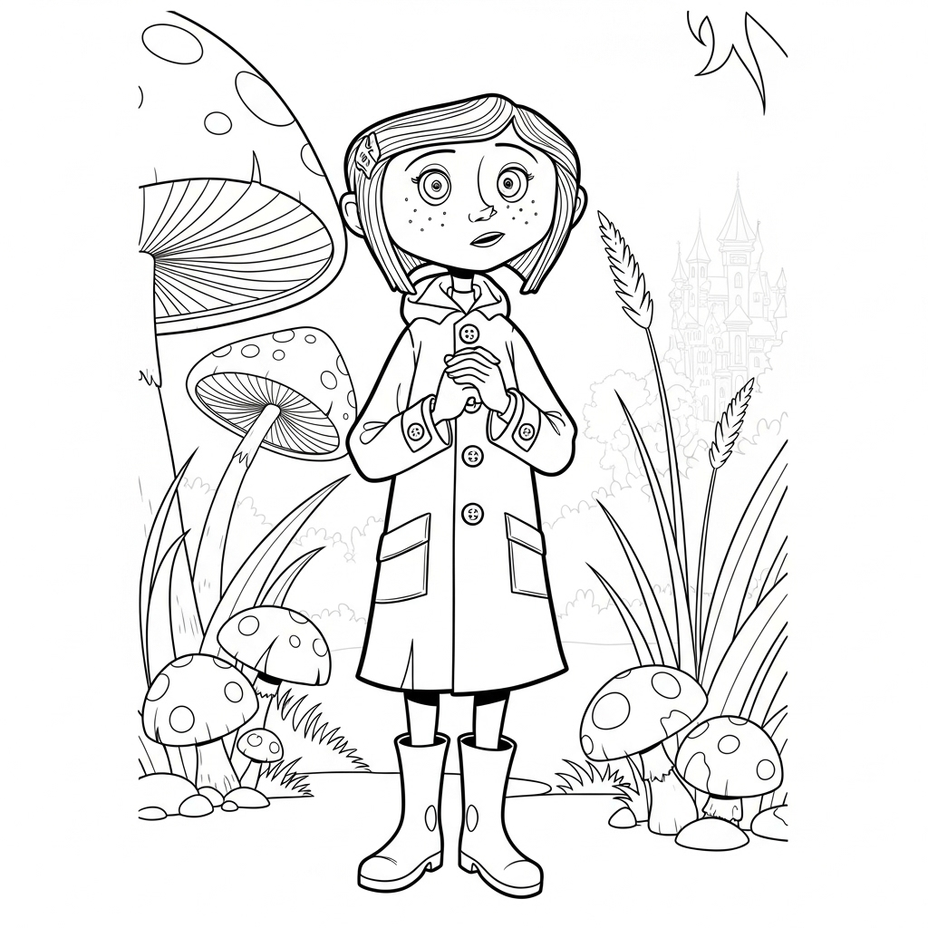 Coraline da colorare thumbnail