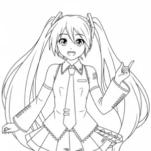 Hatsune Miku 22 Hatsune Miku da colorare thumbnail