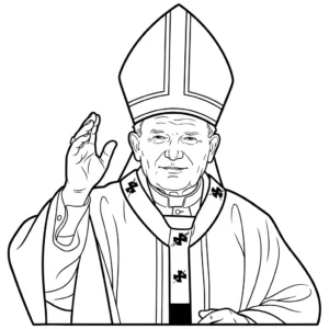 Papa Giovanni Paolo II 16 Papa Giovanni Paolo II da colorare thumbnail