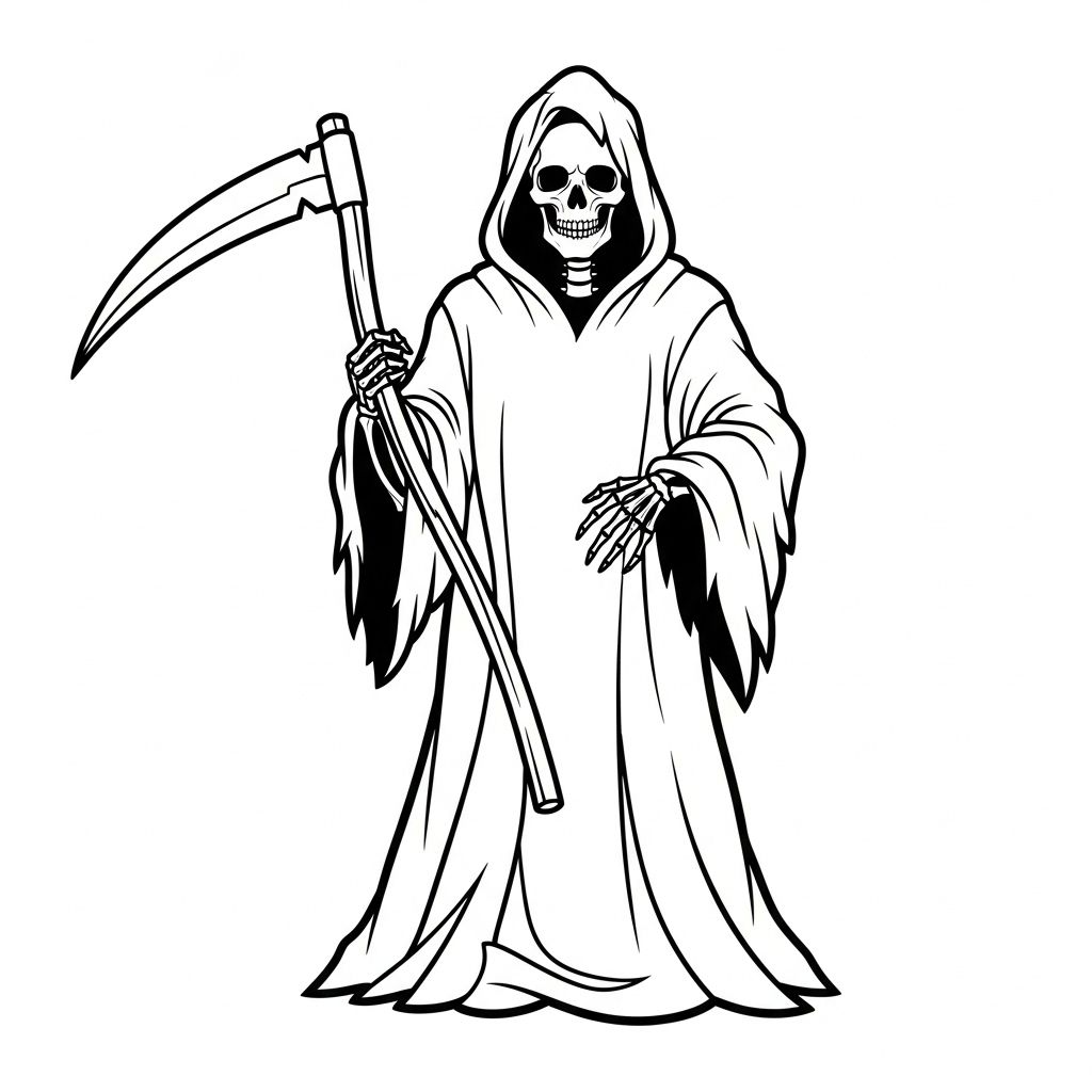 Triste Mietitore da colorare thumbnail