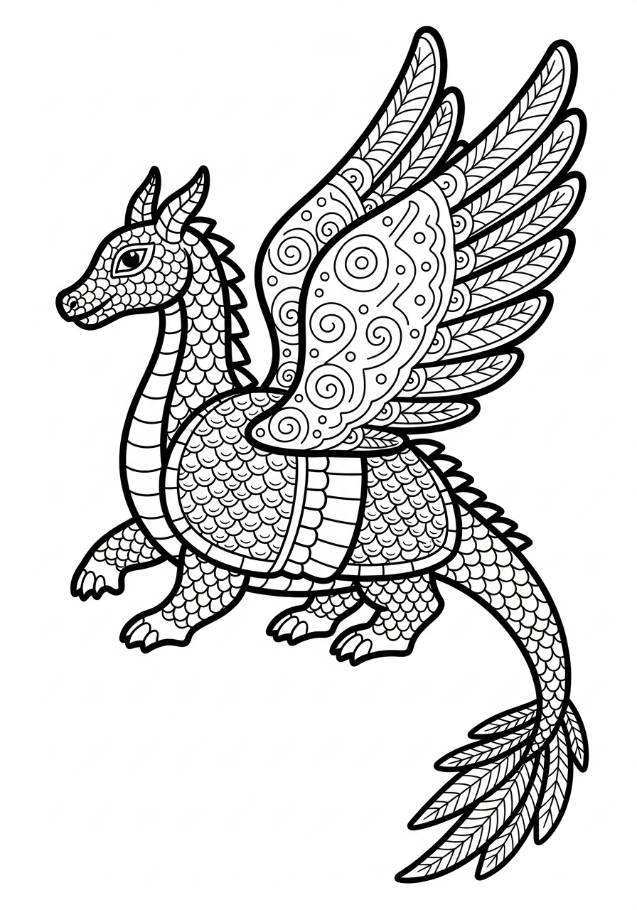 Alebrije 23 Alebrije da colorare pdf gratis