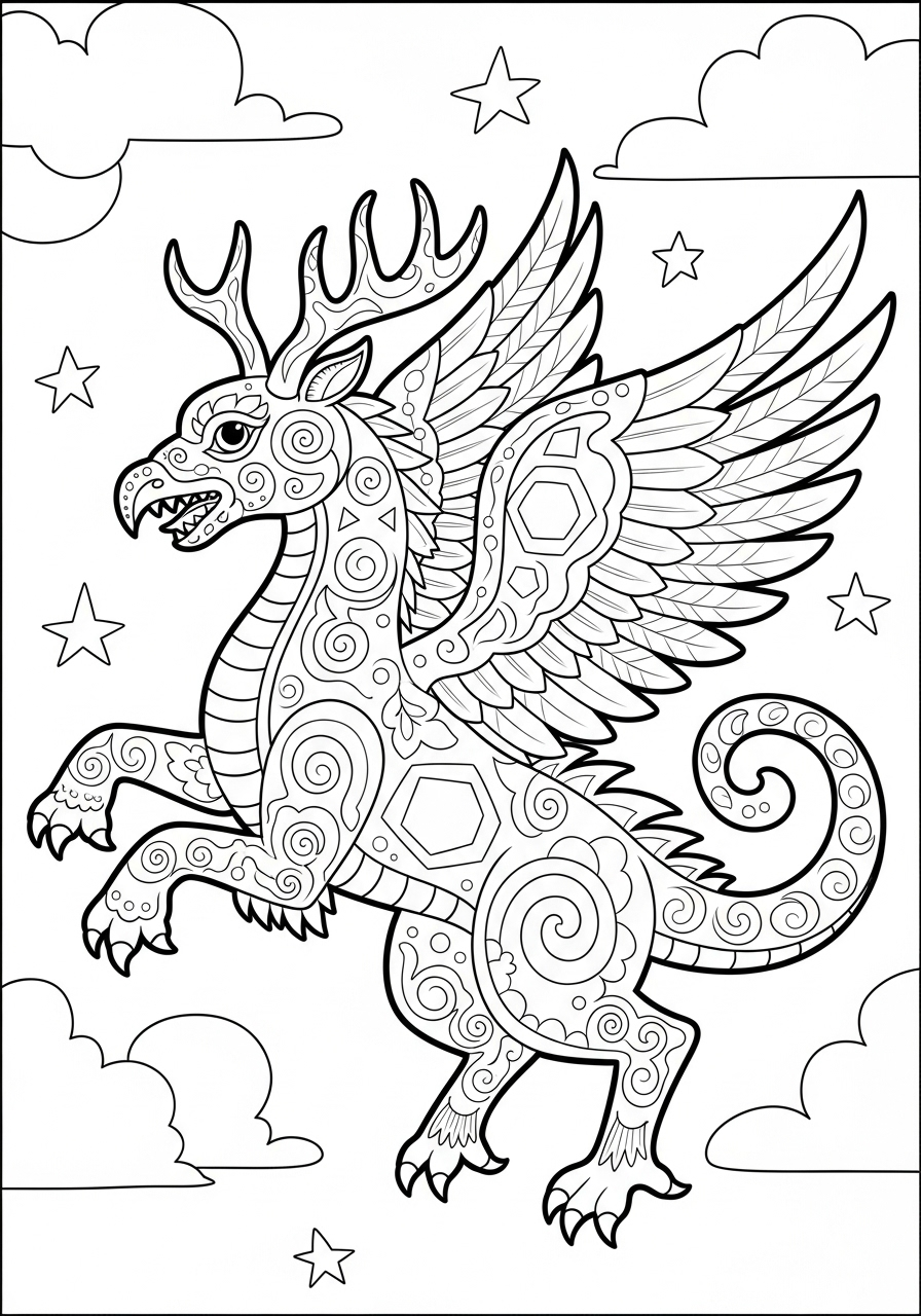 Alebrije 22 disegni di Alebrije da colorare per bambini