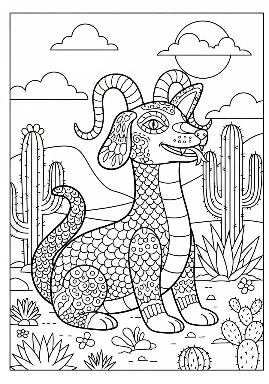Alebrije 15 disegni Alebrije da colorare per bambini