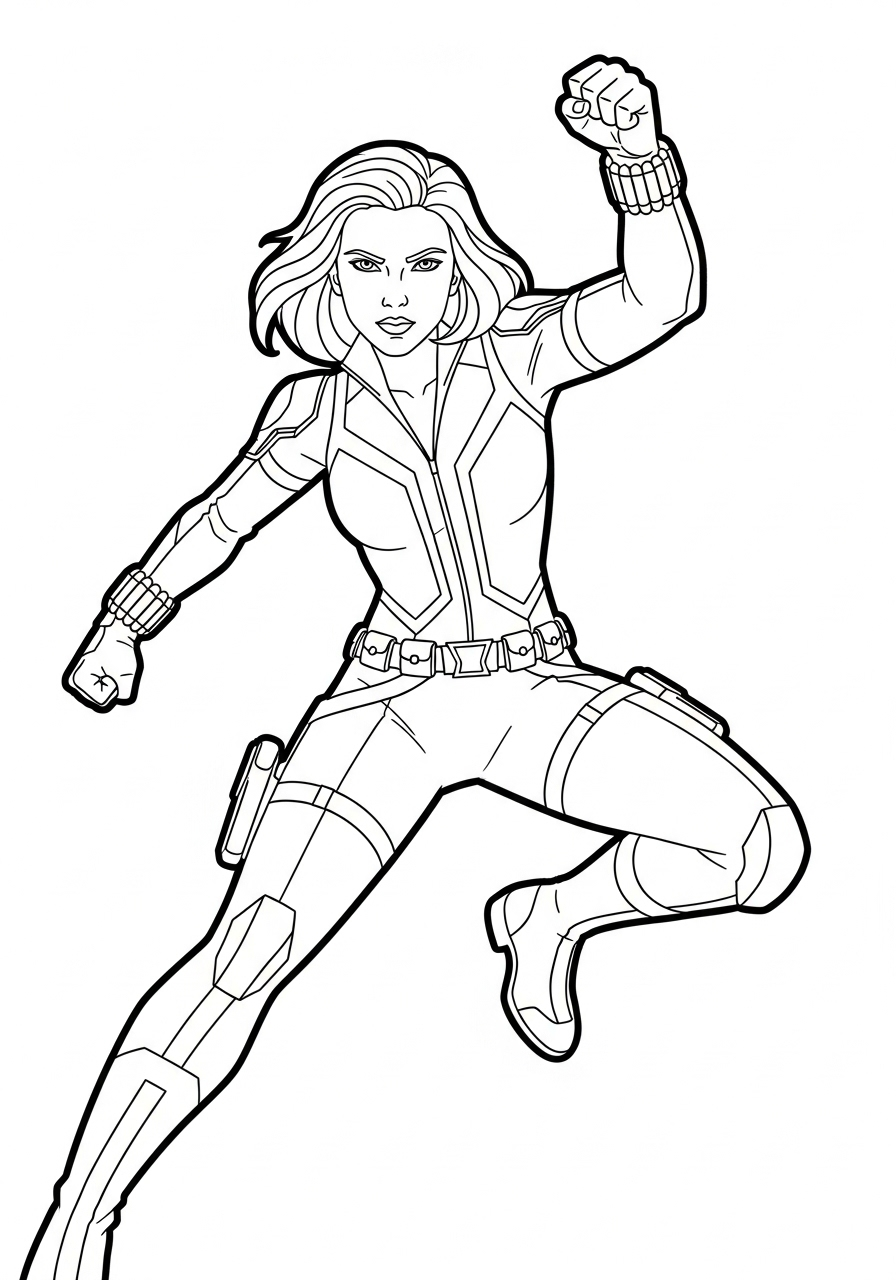 Black Widow 18 Black Widow da colorare a4