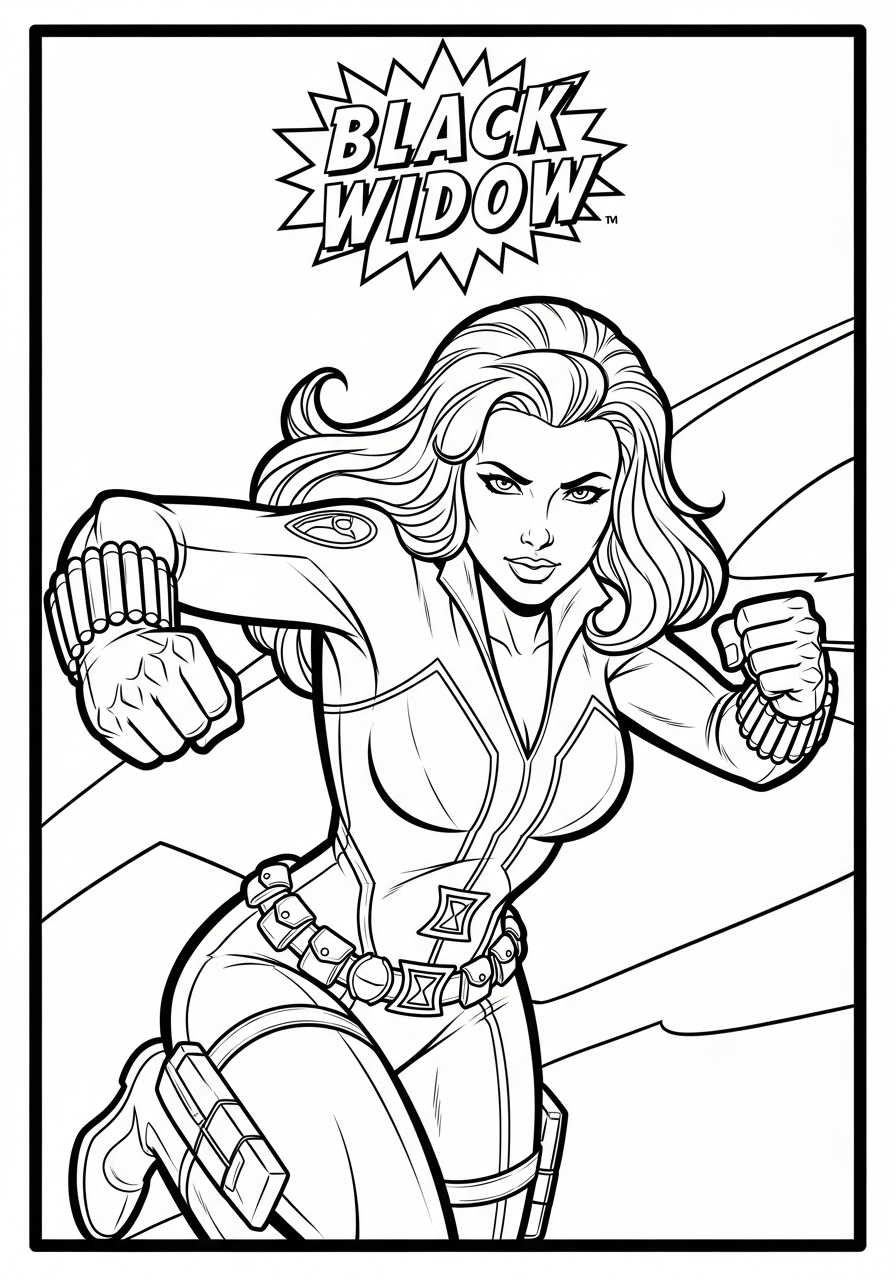 Black Widow 15 disegni da colorare Black Widow pdf