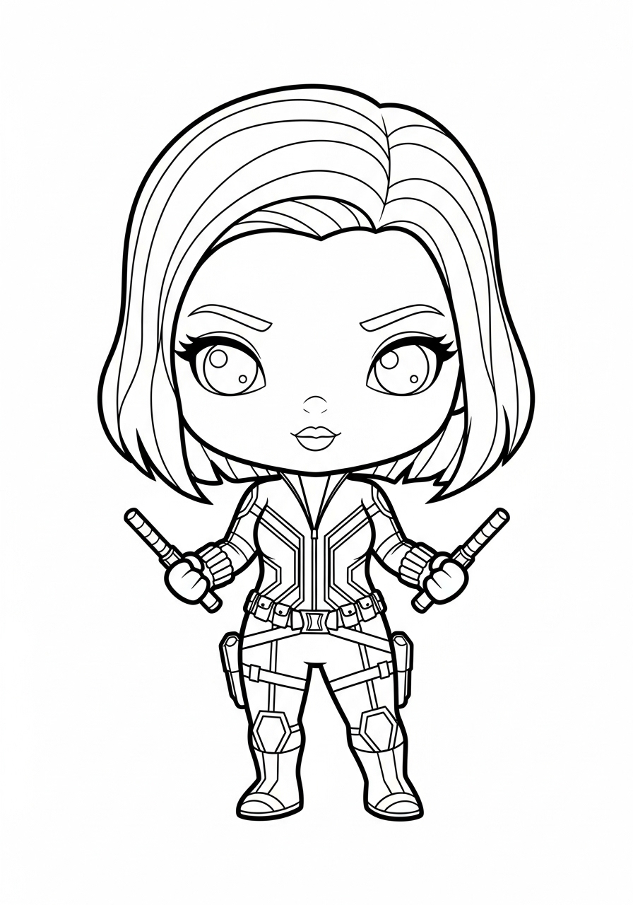 Black Widow 14 disegni Black Widow da colorare