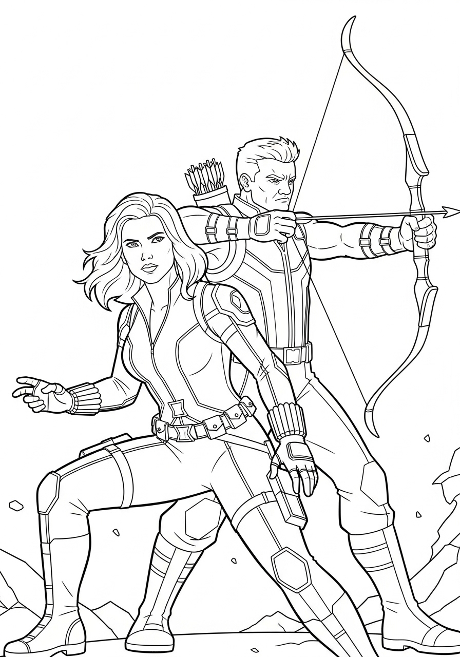 Black Widow 13 Black Widow disegno da colorare facile
