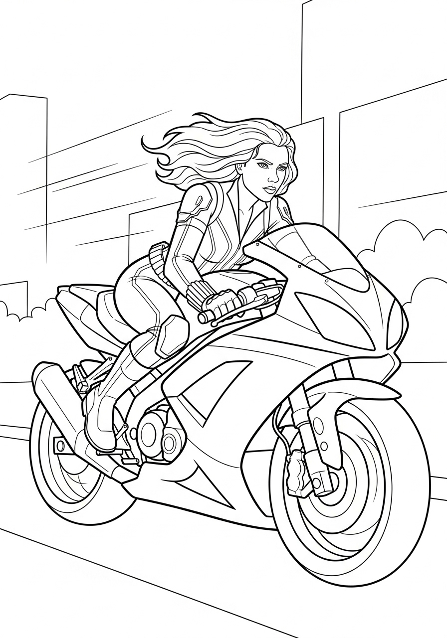 Black Widow 11 disegni facili di Black Widow da colorare