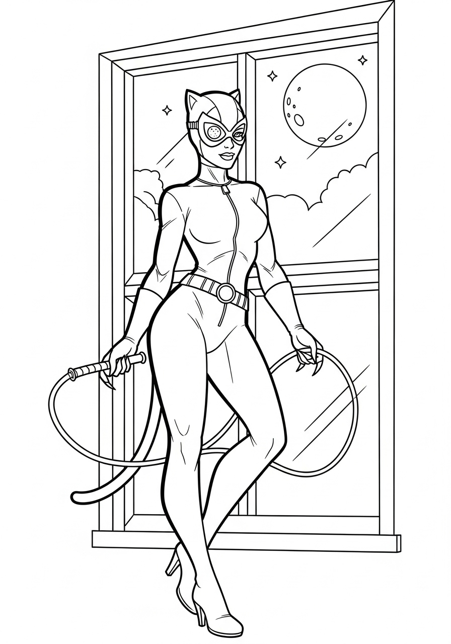 Catwoman 9 Catwoman da colorare e stampare gratis