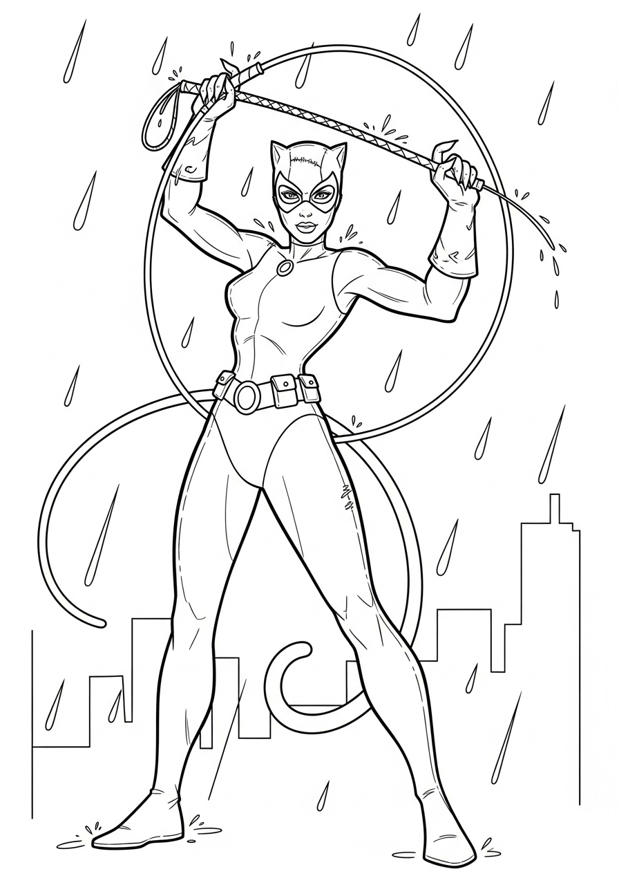 Catwoman 5 disegni Catwoman da colorare