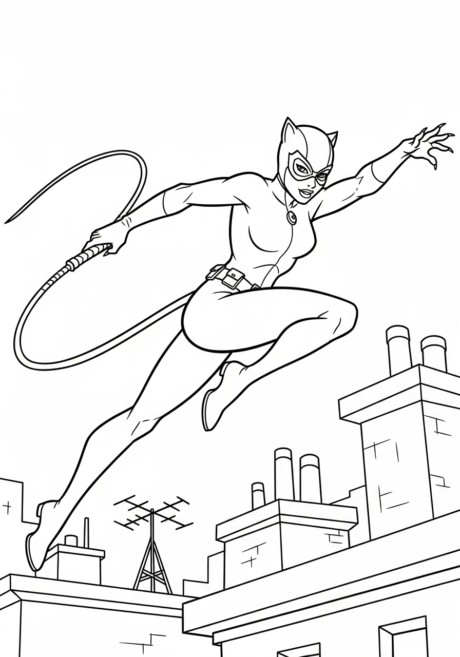 Catwoman 20 immagini Catwoman da colorare e stampare 1