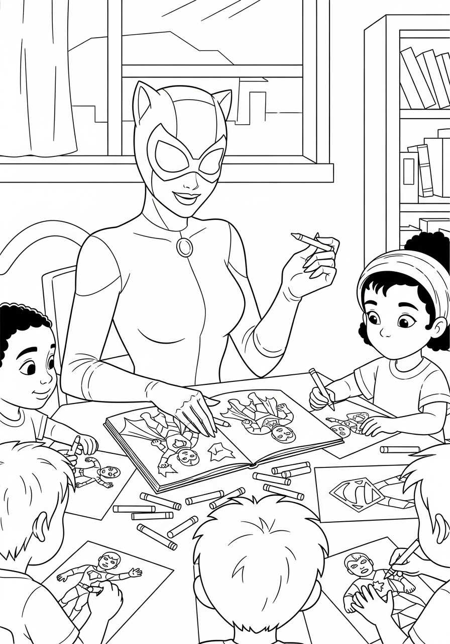 Catwoman 2 Catwoman da colorare pdf gratis