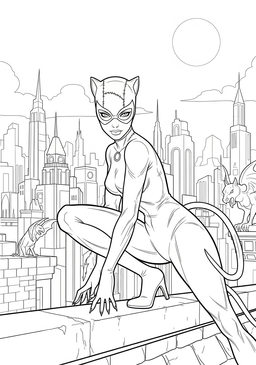 Catwoman 18 disegni da colorare Catwoman 1