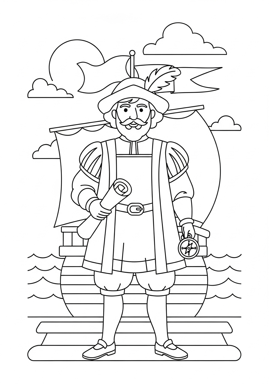 Christopher Columbus 20 Christopher Columbus da colorare pdf gratis