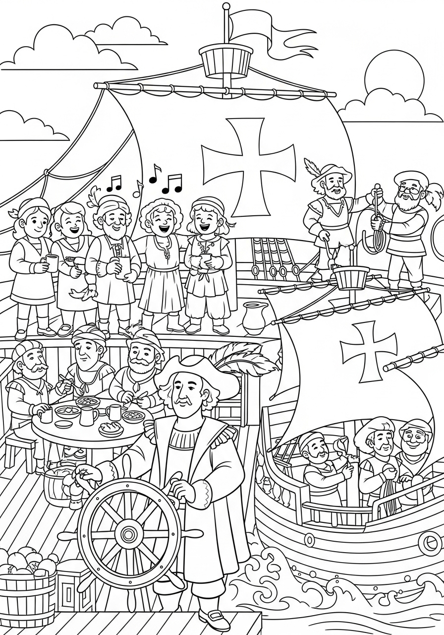 Christopher Columbus 8 da colorare Christopher Columbus disegno facile bambini