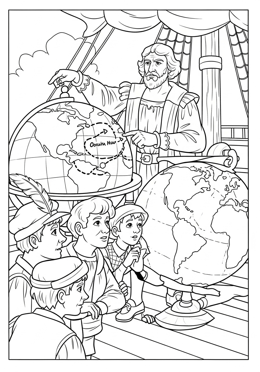 Christopher Columbus 7 foto Christopher Columbus da colorare