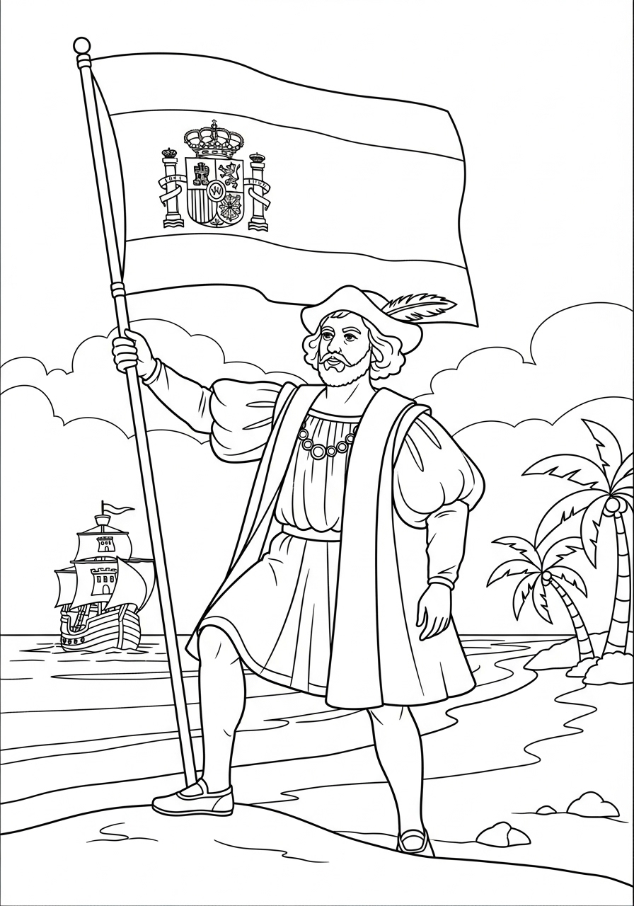 Christopher Columbus 6 immagini di Christopher Columbus da colorare e stampare