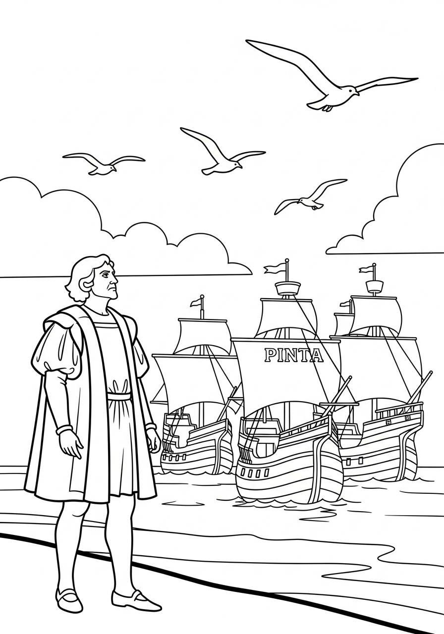 Christopher Columbus 2 disegni di Christopher Columbus da colorare e stampare