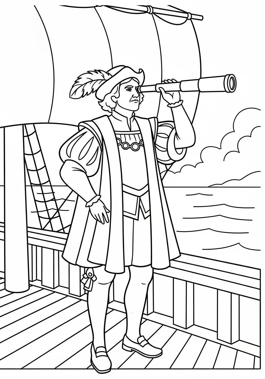 Christopher Columbus 16 disegni Christopher Columbus da colorare online