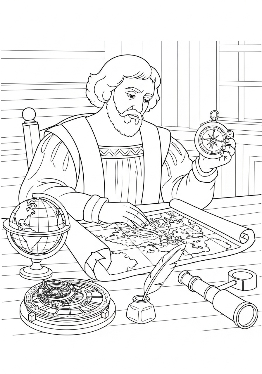 Christopher Columbus 15 Christopher Columbus da stampare e colorare per bambini