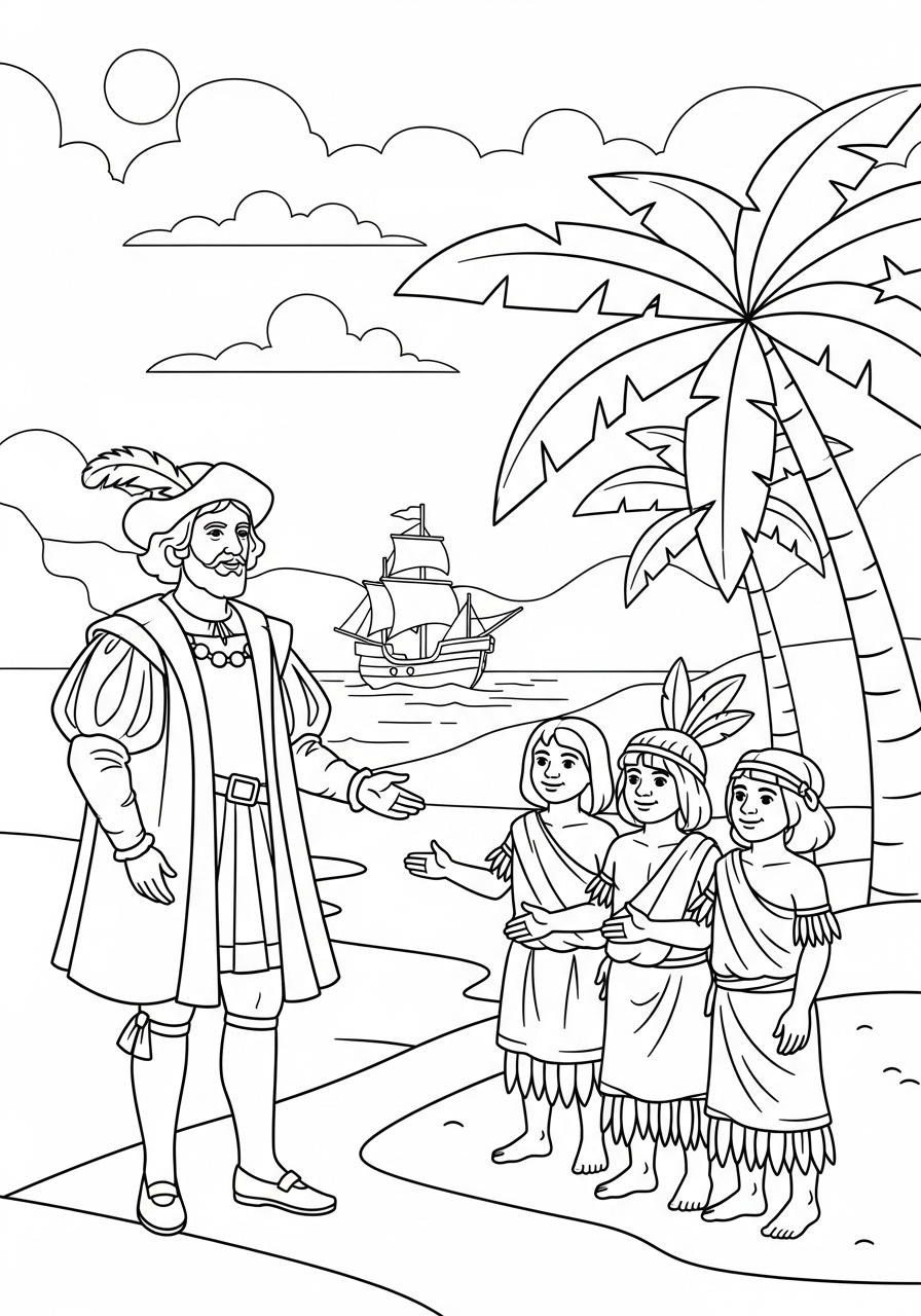 Christopher Columbus 13 disegno Christopher Columbus da colorare e stampare