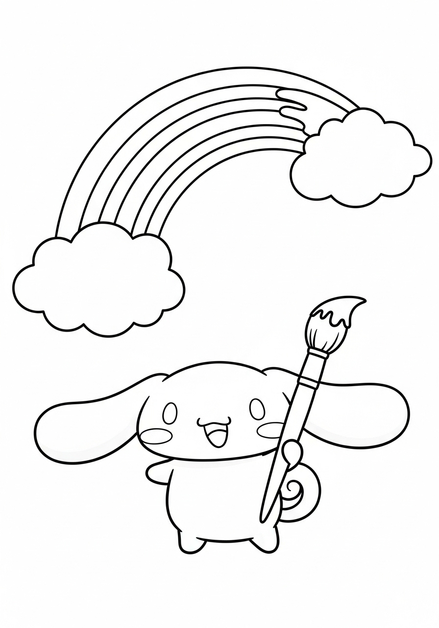 Cinnamoroll 10 Cinnamoroll da colorare a4 1