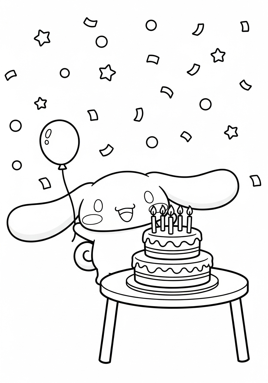Cinnamoroll 5 Cinnamoroll da colorare a4