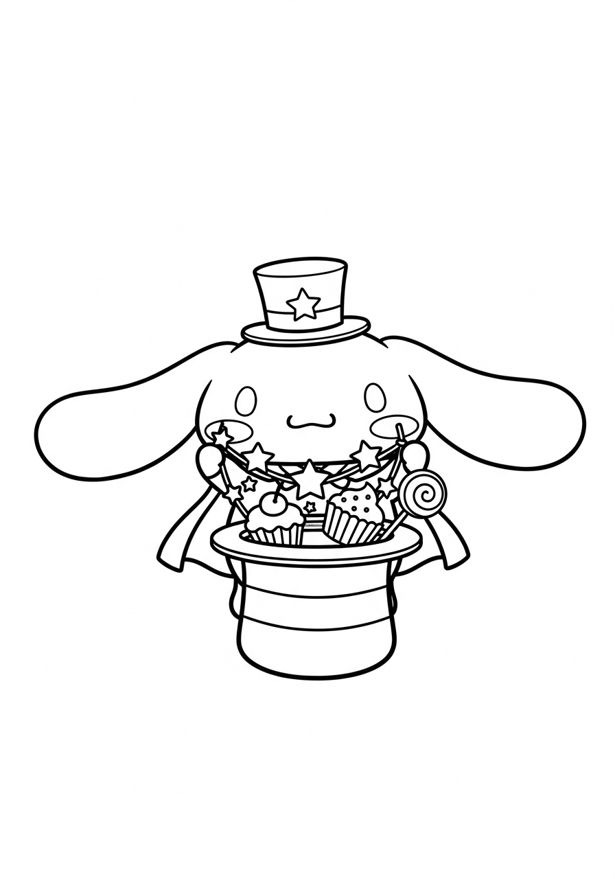Cinnamoroll 18 Cinnamoroll disegno da colorare facile 1