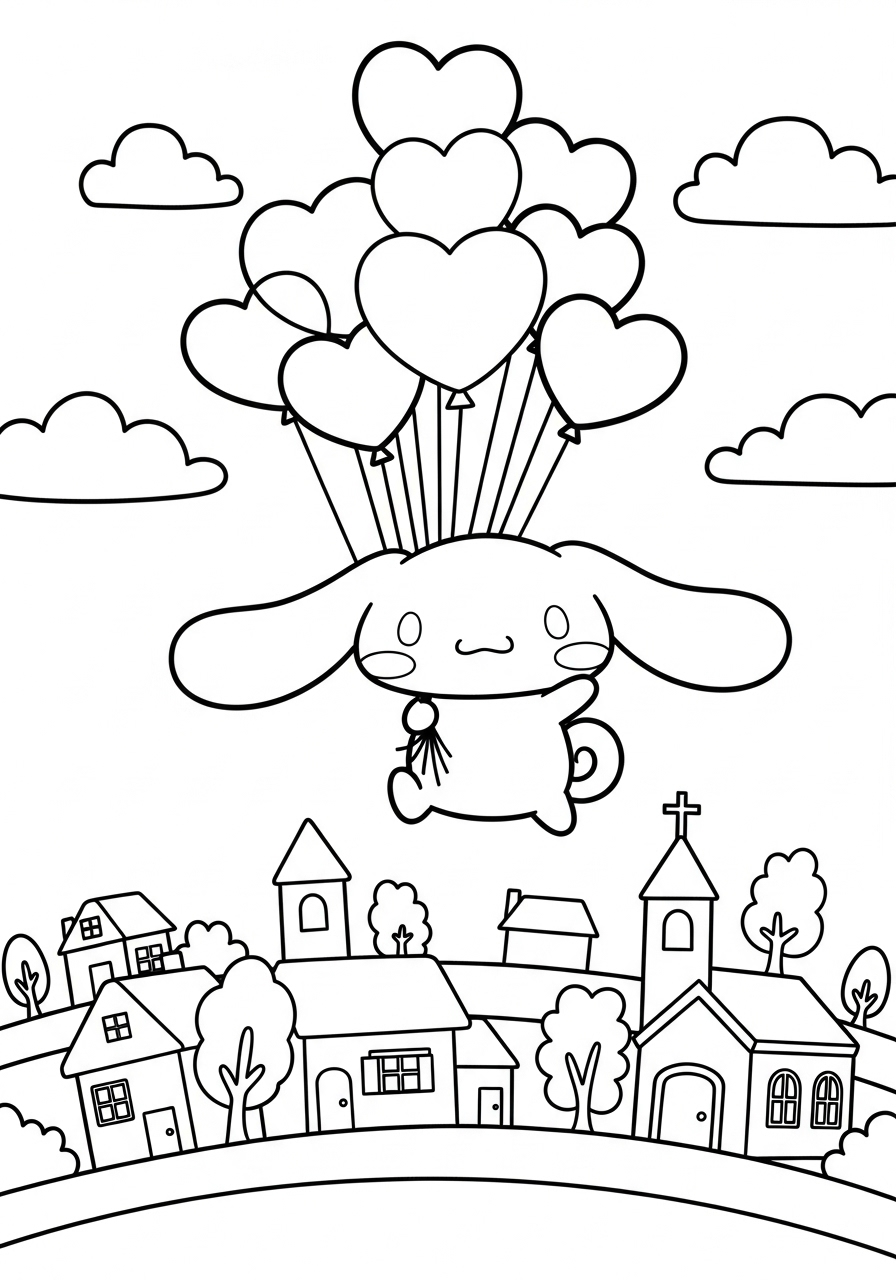 Cinnamoroll 17 da colorare Cinnamoroll disegno facile bambini 1