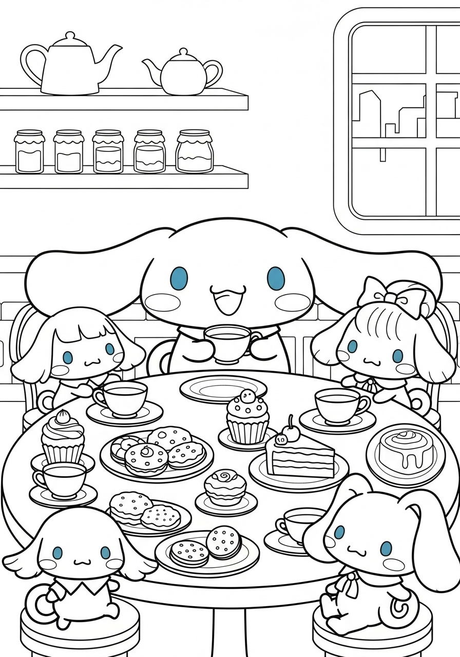 Cinnamoroll 16 disegni da colorare per bambini pdf Cinnamoroll