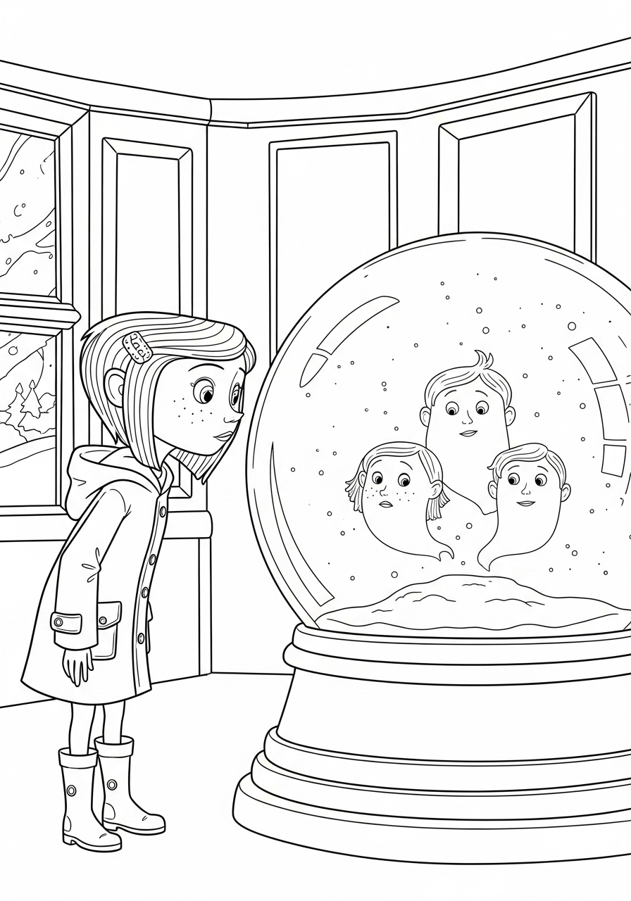 Coraline 11 da colorare Coraline disegno facile bambini