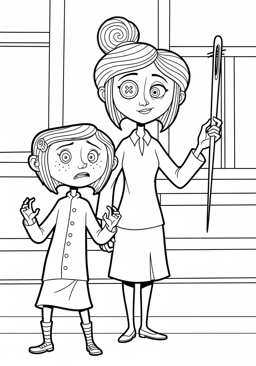 Coraline 9 immagine di Coraline da colorare