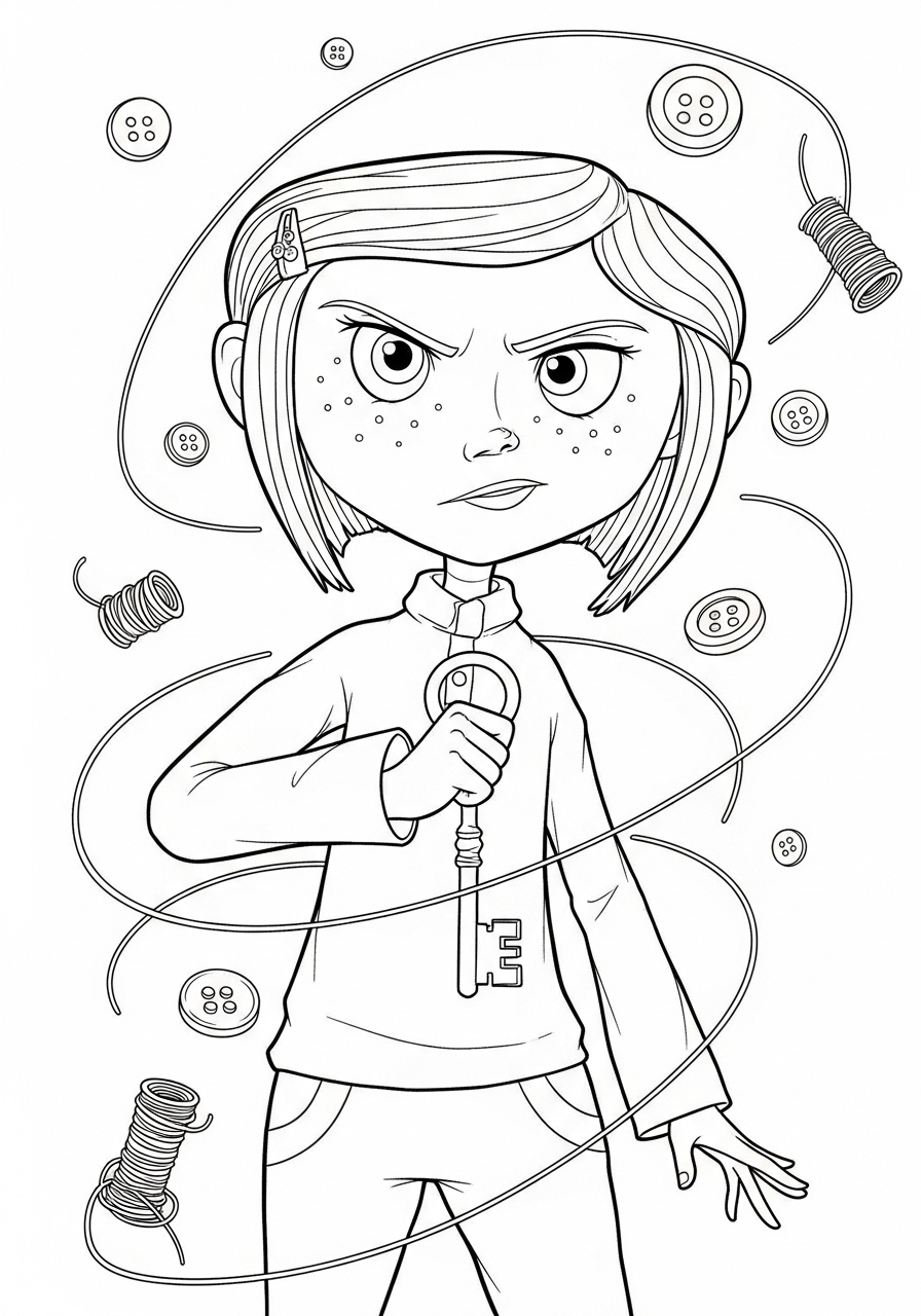 Coraline 4 disegni da colorare gratis Coraline