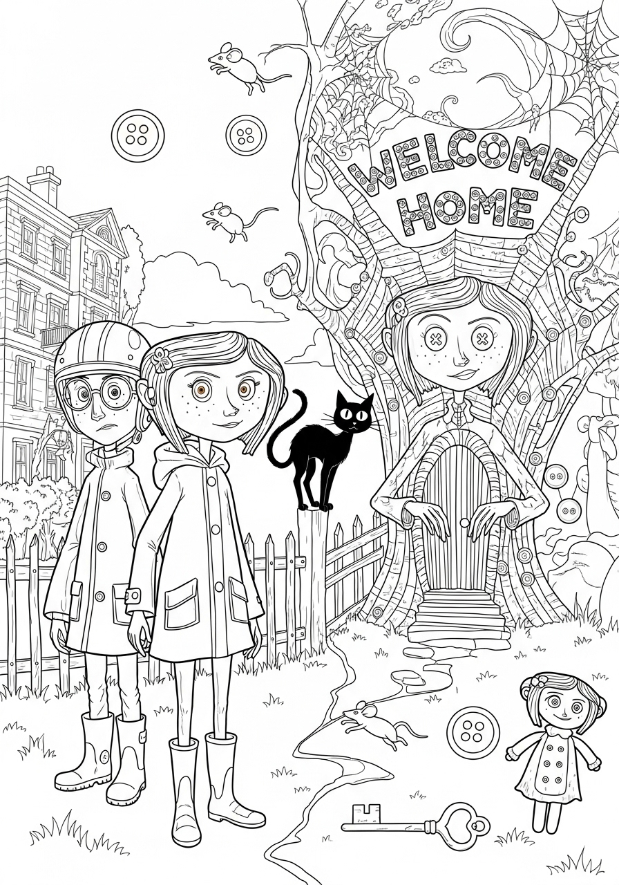 Coraline 2 foto Coraline da colorare
