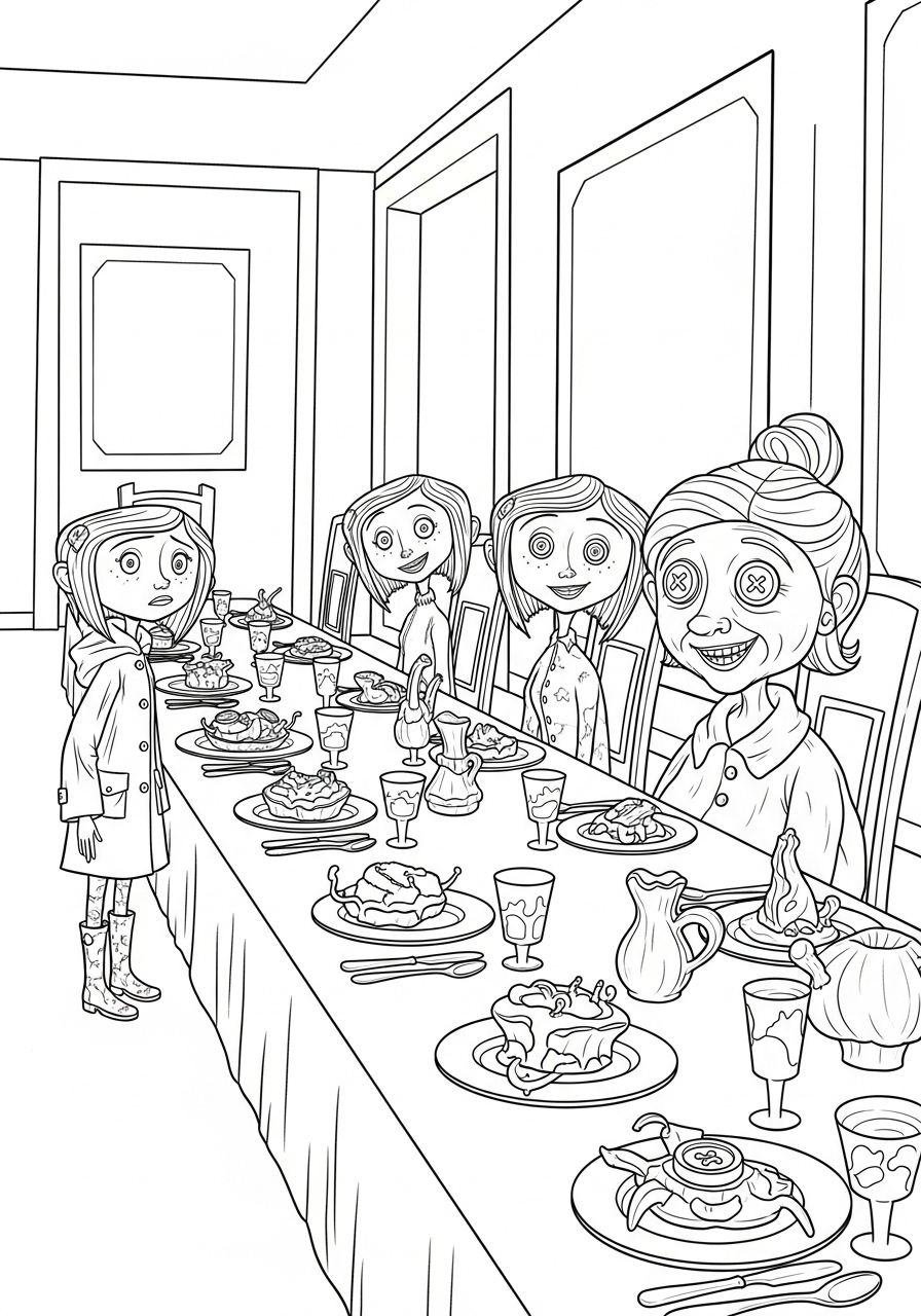 Coraline 19 disegni di Coraline da colorare per bambini 1