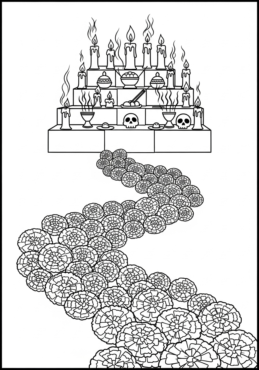 Día de los Muertos 13 disegni da colorare Día de los Muertos da stampare